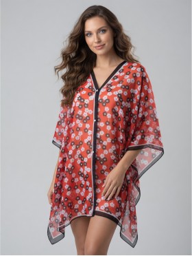 Reversible Pearl Chiffon Top with Floral Print